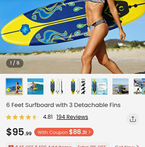 Costway foamboard surfboard - costway,